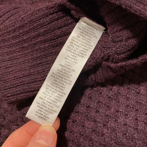 LOFT burgundy purple sweater - Picture 7 of 7